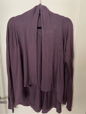Athleta Dusty Mauve Open-Front Cardigan